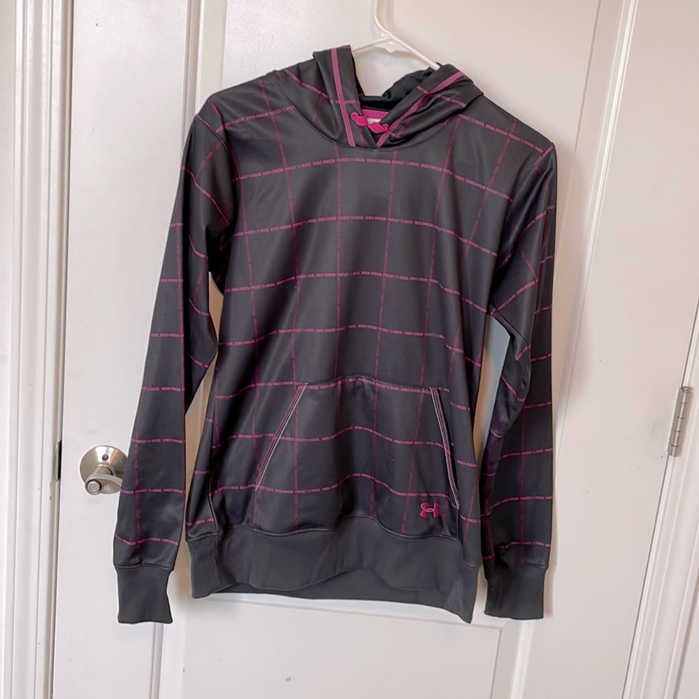 Under Armour black hooded sweatshirt, size small
